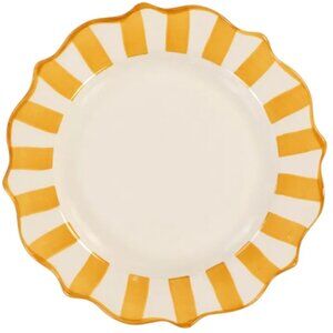 Anna + Nina Scalloped Striped Salad Plate, new